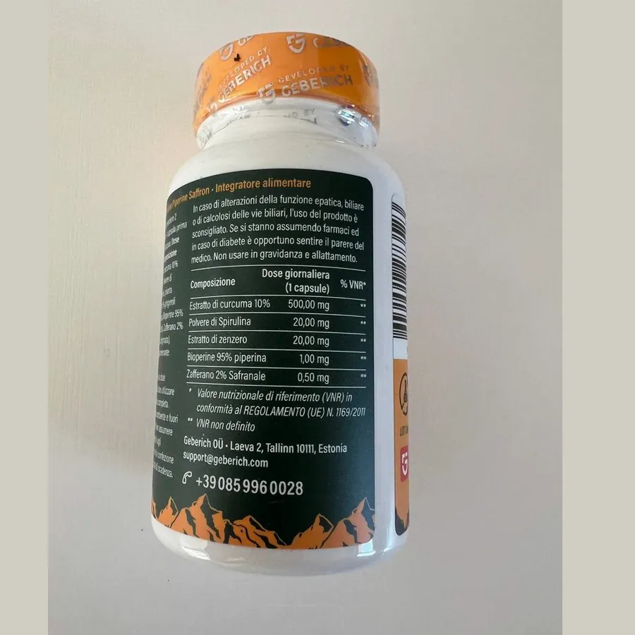 Curcumin Spirulina Piperine Saffron — Produktbild 4